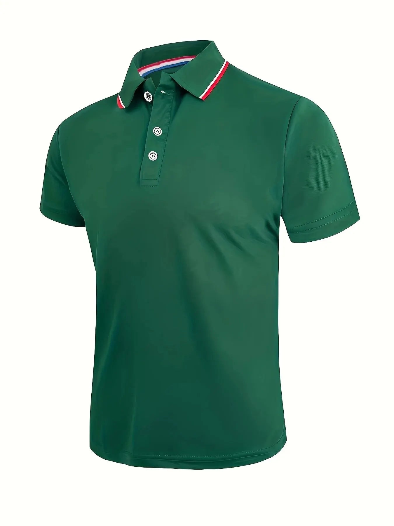 Men's Casual Polo Shirt | Short Sleeve Solid Color Tee 14