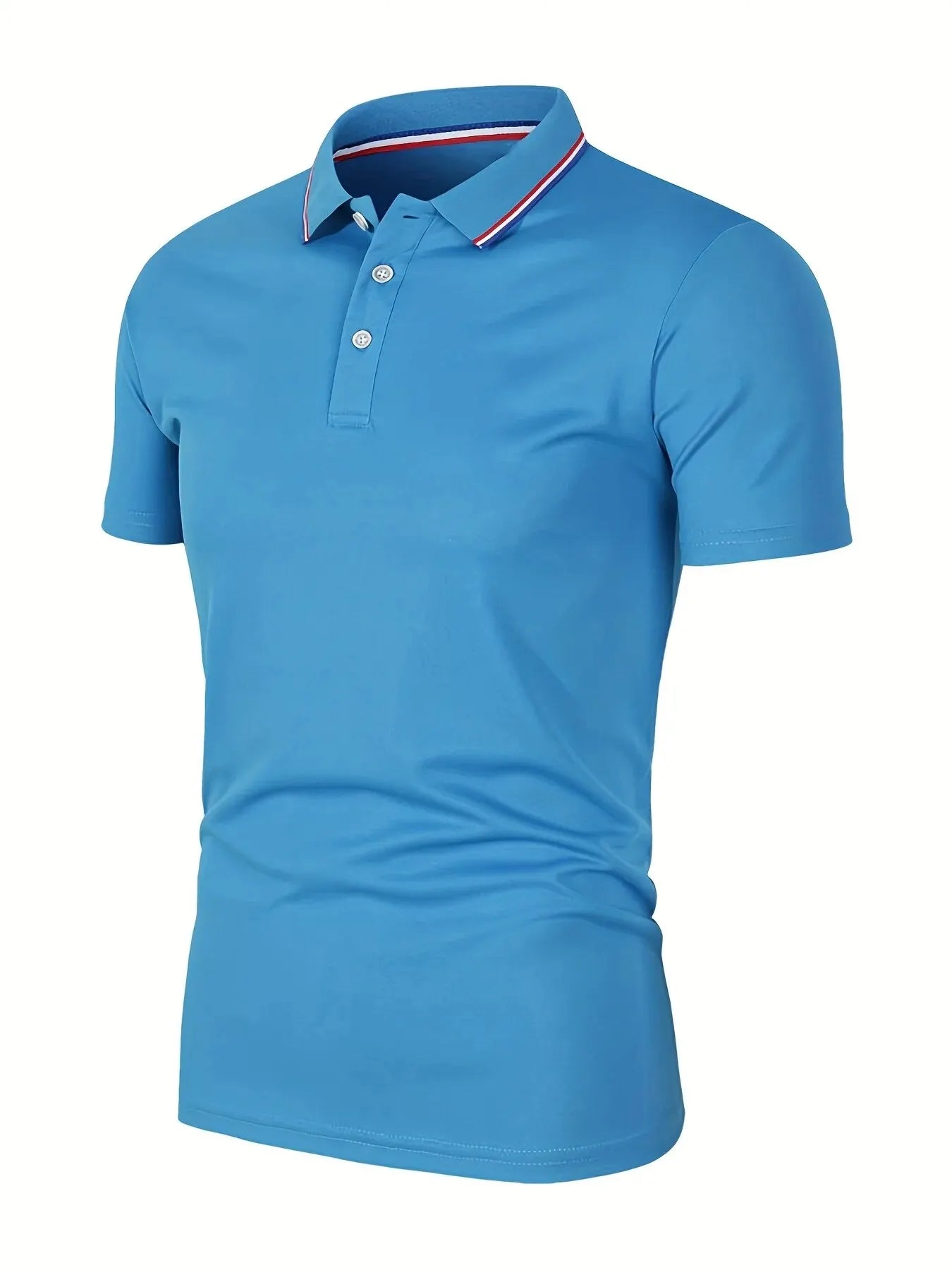 Men's Casual Polo Shirt | Short Sleeve Solid Color Tee 7