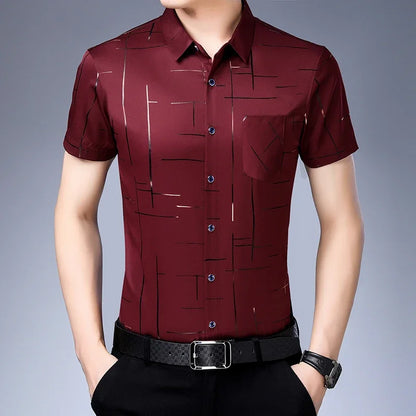 Men's Casual Short Sleeve Shirt | Wrinkle Resistant Top 2