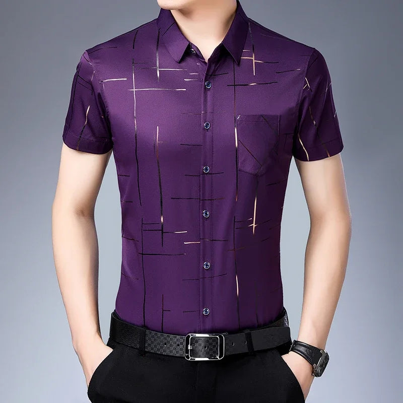 Men's Casual Short Sleeve Shirt | Wrinkle Resistant Top 3