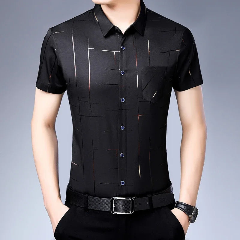 Men's Casual Short Sleeve Shirt | Wrinkle Resistant Top 4