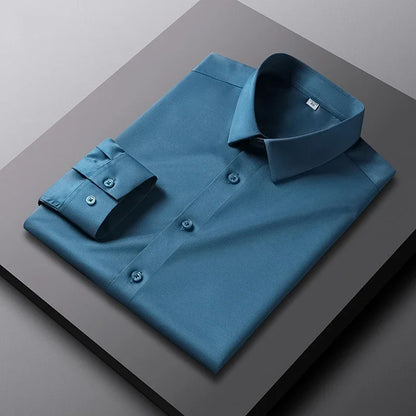 Men's Solid Color Long Sleeve Shirt | Men's Dress Shirts 0