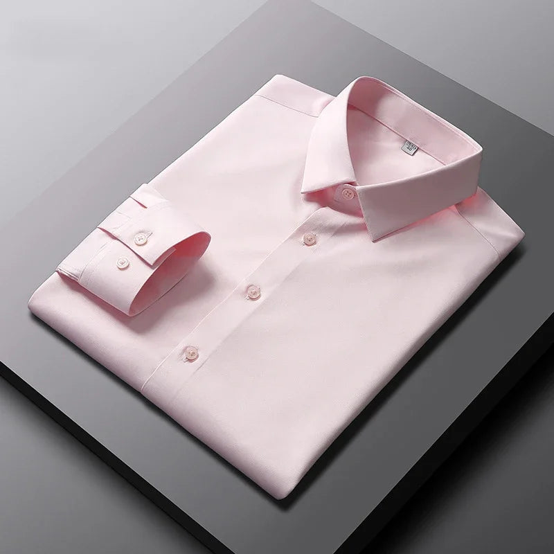 Men's Solid Color Long Sleeve Shirt | Men's Dress Shirts 1