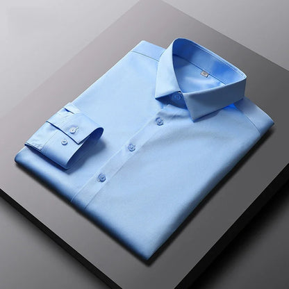 Men's Solid Color Long Sleeve Shirt | Men's Dress Shirts 2