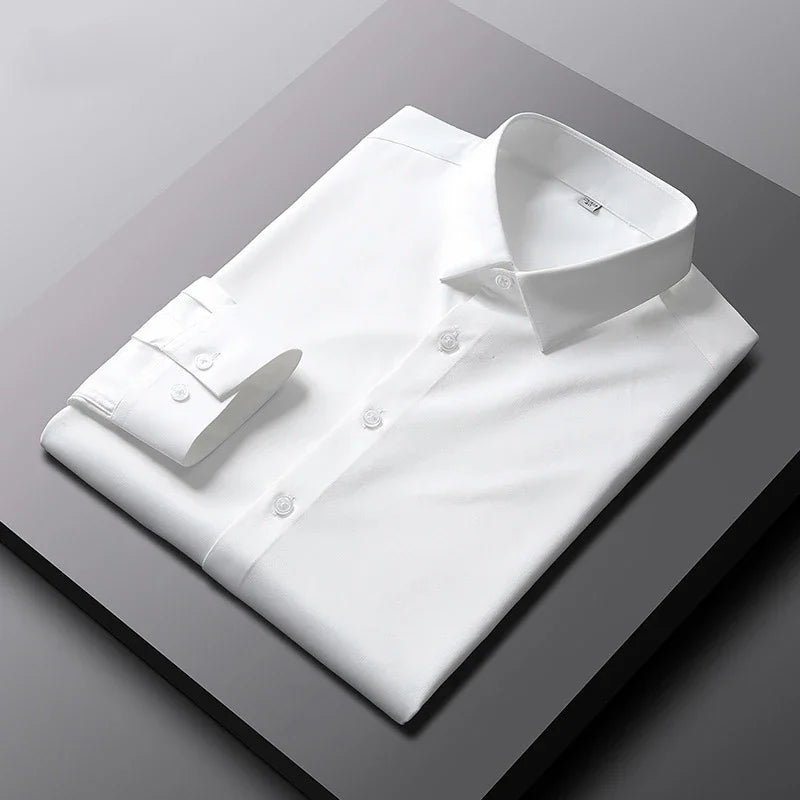 Men's Solid Color Long Sleeve Shirt | Men's Dress Shirts 3