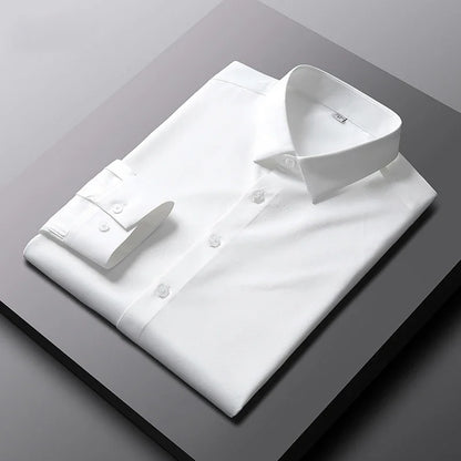 Men's Solid Color Long Sleeve Shirt | Men's Dress Shirts 3