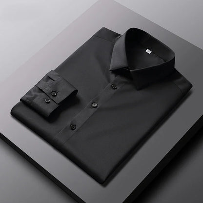 Men's Solid Color Long Sleeve Shirt | Men's Dress Shirts 4
