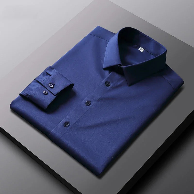 Men's Solid Color Long Sleeve Shirt | Men's Dress Shirts 5