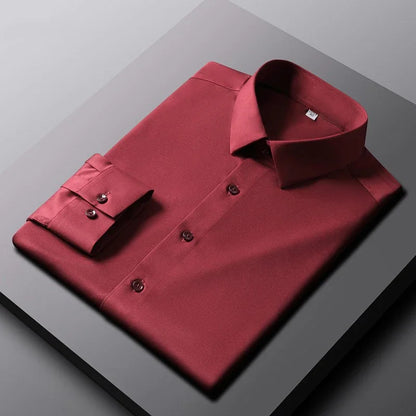 Men's Solid Color Long Sleeve Shirt | Men's Dress Shirts 6
