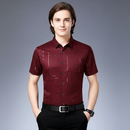 Men's Casual Short Sleeve Shirt | Wrinkle Resistant Top