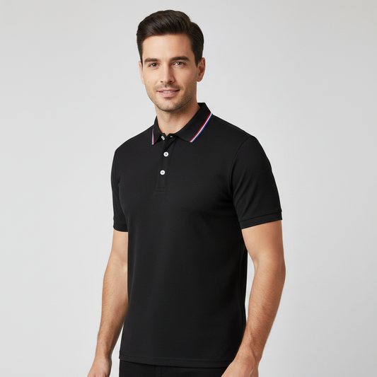Men's Casual Polo Shirt | Short Sleeve Solid Color Tee