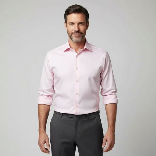 Men's Solid Color Long Sleeve Shirt | Men's Dress Shirts